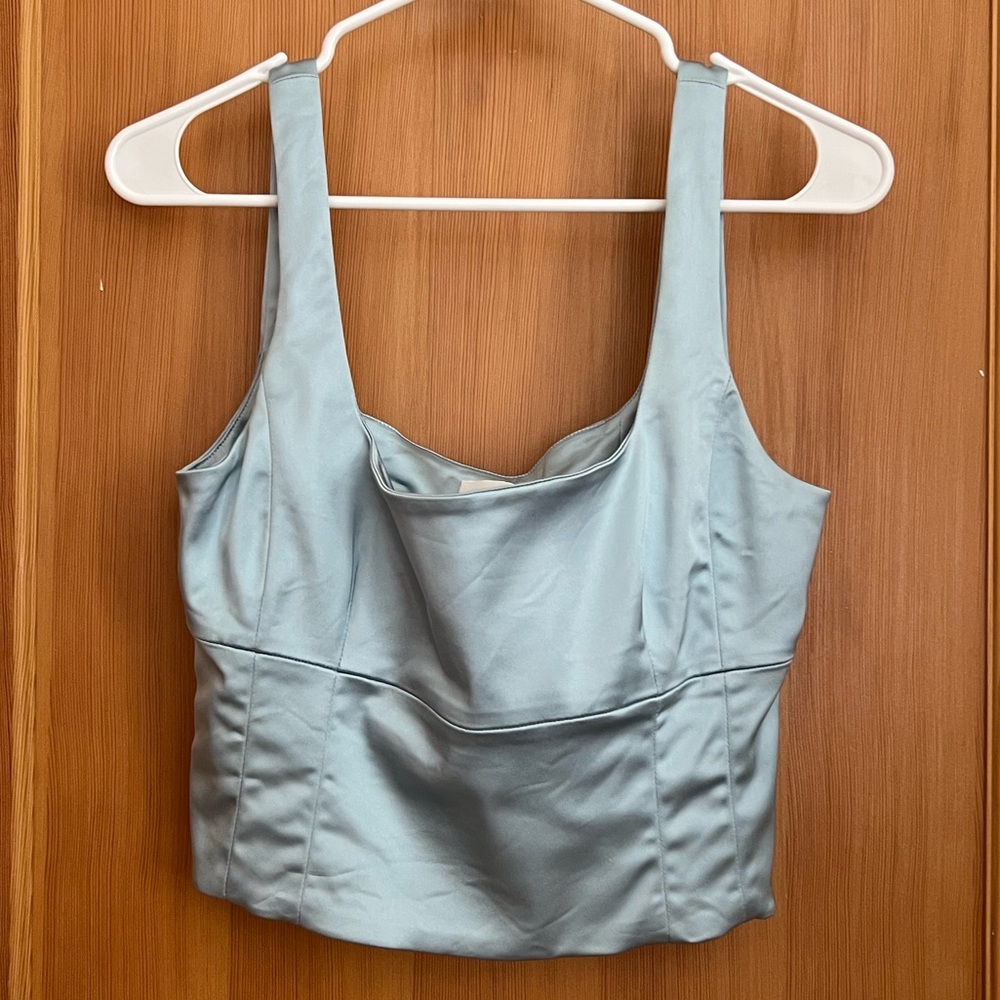 Wilfred Aritzia 🌀🩵 Shine Satin Bustier
